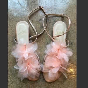 Christian Louboutin Pink Organza Flower Sandal
